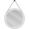 MEXEN - Reni zrcadlo s osvětlením, 70 cm, LED 6000K, černý rám 9812-070-070-611-70
