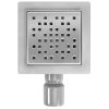 REA - Podlahová vpusť DOTS 120x120 kartáčovaný nikl REA-G6202