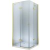 MEXEN/S - Roma Duo sprchový kout 70 x 70, transparent, zlato 854-070-070-50-00-02
