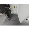 MEXEN/S - Kioto+ Sprchová zástěna WALK-IN s poličkou a držákem ručníků 105 x 200, transparent, zlatá 800-105-121-50-00
