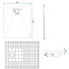REA - Sprchová vanička Magnum CARRARA WHITE 80x100 REA-K7004