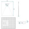 REA - Sprchová vanička Magnum CARRARA WHITE 90x120 REA-K7006
