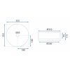REA - Umyvadlo na desku Light Grey REA-U9615