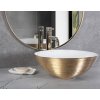 REA - Umyvadlo na desku STELLA Gold Brush / White REA-U9087