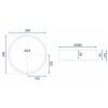 REA - Umyvadlo na desku Cristal Grey 39 nikl Ring REA-U8880