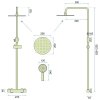 REA - Sprchový set s termostatickou baterií 150mm VINCENT zlatá kartáčovaná REA-P6602