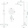 REA - Sprchový set s termostatickou baterií 150mm s výtokem Lungo zlatá kartáčovaná REA-P6604