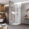 Sprchový kout, Novea, R 550, 90x90x200 cm, pantový, chrom ALU, sklo čiré 6 mm, EC