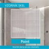 Sprchový kout, Lima, obdélník, lítací dveře a pevný díl, chrom ALU, sklo Point