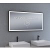 Zrcadlo s černým rámem 1200 x 600 mm, nastavitelné LED osvětlení, systém proti zamlžování