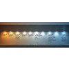 Zrcadlo s černým rámem 1200 x 600 mm, nastavitelné LED osvětlení, systém proti zamlžování