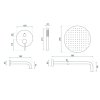 REA - Sprchový set s baterií 150mm Lungo kartáčované zlato + BOX REA-P6609