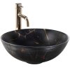 REA - Umyvadlo na desku Stella Black Marble Brush REA-U9086