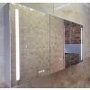 Galerka s hodinami, 1200 x 700 mm, el. zásuvka, kosmetické zrcátko a LED osvětlení