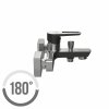 CERSANIT - Vanová baterie MILLE jednopáková, nástěnná,  s pevným výtokovým ramínkem, s přepínačem, CHROM/ČERNÁ S951-009