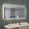 Zrcadlo 150 x 70 cm, s LED osvětlením a funkcí proti zamlžování