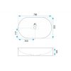REA - Umyvadlo  IRIS 71 CM White na desku - konglomerát REA-U4305