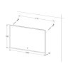 Zrcadlo 120 x 70 cm, s LED osvětlením a funkcí proti zamlžování, dotykový spínač