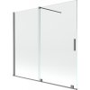 MEXEN/S - Velar dvoukřídlá posuvná vanová zástěna 170 x 150 cm, transparent, grafit metal 896-170-000-01-95