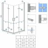 REA - Sprchová kabina Molier Chrome Double 80x80 KPL-K6368