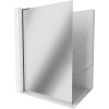 MEXEN/S - Kioto L Sprchová zástěna WALK-IN 90 x 200, zrcadlové, černá 800-090-103-70-50