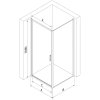 MEXEN/S - Exo sprchový kout dveře křídlové 85 x 85 cm, transparent, chrom 817-085-085-01-00