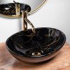 REA - UMYVADLO NA DESKU SOFIA BLACK MARBLE REA-U5611