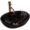 REA - UMYVADLO NA DESKU SOFIA BLACK MARBLE REA-U5611