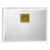 Quadron - Granitový dřez DAVID 50 White Ocel HQD5542U1-BS  DOPRAVA ZDARMA