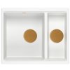 Quadron - Granitový dřez Logan 150 White Měď HCQL5646U1-C1_U  DOPRAVA ZDARMA