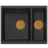 Quadron - Granitový dřez Logan 150 Black Měď HCQL5646U7-C1_U  DOPRAVA ZDARMA