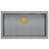 Quadron - Granitový dřez Logan 110 Grey Metallic Ocel HQD7644U5_BS_U  DOPRAVA ZDARMA