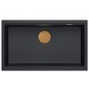 Quadron - Granitový dřez Logan 110 Black Měď HQD7644U7_PVDC1_U  DOPRAVA ZDARMA