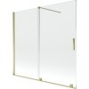 MEXEN/S - Velar Dvoukřídlá posuvná vanová zástěna 170 x 150 cm, transparent, zlatá 896-170-000-01-50