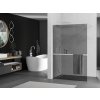MEXEN/S - Kioto+ Sprchová zástěna WALK-IN s poličkou a držákem ručníků 90 x 200 cm, grafit, bílá 800-090-121-20-40