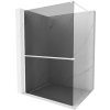 MEXEN/S - Kioto+ Sprchová zástěna WALK-IN s poličkou a držákem ručníků 90 x 200 cm, grafit, bílá 800-090-121-20-40