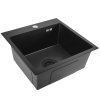 REA - Ocelový dřez Leo 40 Black ZLE-06002