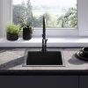 REA - Ocelový dřez Leo 40 Black ZLE-06002