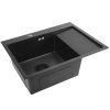 REA - Ocelový dřez Fin Black ZLE-06014