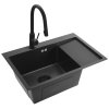 REA - Ocelový dřez Fin Black ZLE-06014
