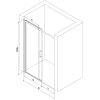 MEXEN - Omega posuvné sprchové dveře 120, transparent, černá se sadou pro niku 825-120-000-70-00