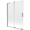 MEXEN/S - Velar dvoukřídlá posuvná vanová zástěna 130 x 150 cm, transparent, grafit metal 896-130-000-01-95