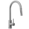 REA - Ocelový dřez Leo 50 BRUSH NICKEL s kuchyňskou baterií KPL-96003