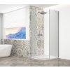 TRINITY CHROME čtvrtkruhový sprchový kout 900x900mm, matné sklo, levé
