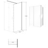 Pevná stěna EXO-CH BLACK, 90 cm, 190 cm, Univerzální Levé / Pravé, Čiré bezpečnostní sklo - 6 mm, Černá