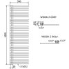 MEXEN/S - Neptun radiátor + topná tyč 1600 x 500 mm, 900 W, antracit W101-1600-500-2900-66