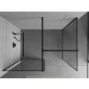 MEXEN/S - Kioto Sprchová zástěna WALK-IN 100 x 100 cm, černý vzor, černá 800-100-202-70-70-100