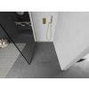 MEXEN/S - Kioto Sprchová zástěna WALK-IN 110 x 200, černý vzor 8 mm, zlatá kartáčovaná 800-110-101-55-70
