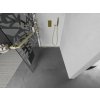 MEXEN/S - Kioto+ Sprchová zástěna s poličkou WALK-IN 70 x 200 cm, bílá vzor, zlatá kartáčovaná 800-070-121-55-85