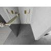 MEXEN/S - Kioto+ Sprchová zástěna WALK-IN s poličkou a držákem ručníků 90 x 200 cm, zrcadlová, zlatá kartáčovaná 800-090-121-55-50